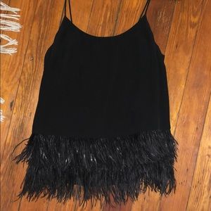 Sugar lips feather tank top
